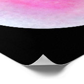 Rosa Galaxie Orb - Rosa und weiße Marmordrucke Poster (Ecke)