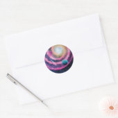 Rosa Galaxie Runder Aufkleber (Umschlag)