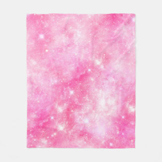 Rosa Galaxie Universum Fleecedecke