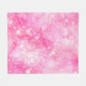 Rosa Galaxie Universum Fleecedecke (Vorderseite (Horizontal))