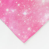 Rosa Galaxie Universum Fleecedecke (Ecke)