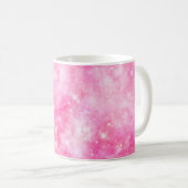 Rosa Galaxie Universum Kaffeetasse (VorderseiteRechts)