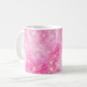 Rosa Galaxie Universum Kaffeetasse (Vorderseite Links)