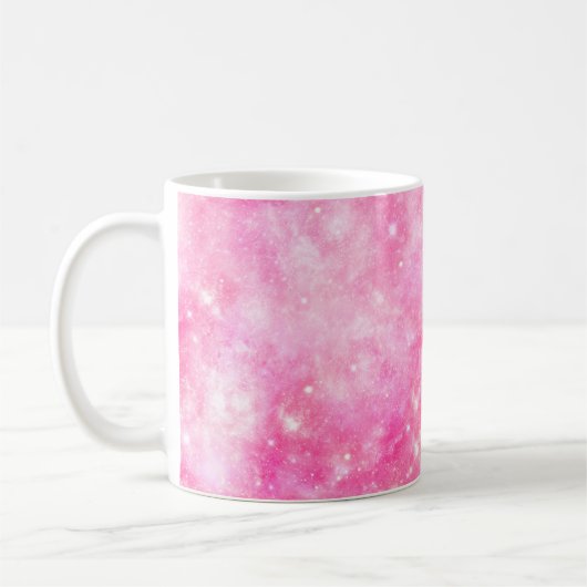 Rosa Galaxie Universum Kaffeetasse (Links)