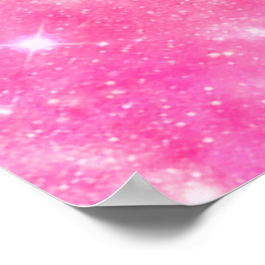 Rosa Galaxie Universum Poster (Ecke)