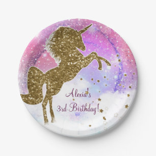 Rosa Galaxiemagisches Pappteller