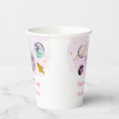 Rosa Galaxy Erster Ausflug rund um die Sonne Gebur Pappbecher (Links)