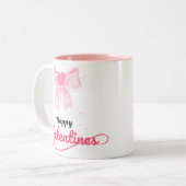 Rosa Galentine Tag Tasse Valentinstag (Vorderseite Links)