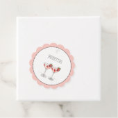 Rosa Galentine's Day Gal Pal Strawberry Cocktails Geschenkanhänger (Beispiel)