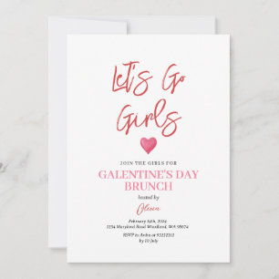 Rosa Galentine's Day Party Brunch Abendessen Valen Einladung