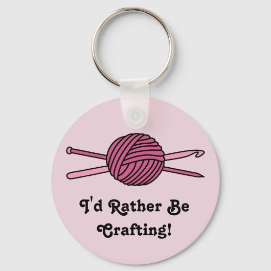 Rosa Galle aus Garn (Strick & Crochet) Schlüsselanhänger (Vorderseite)