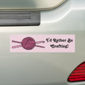 Rosa Galle aus Garnen (Strick & Crochet) Autoaufkleber (Auf Auto)