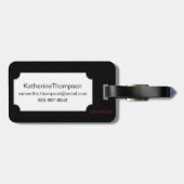 Rosa Gallica Gepäckanhänger (Rückseite horizontal)