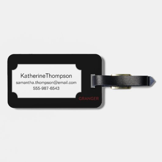 Rosa Gallica Gepäckanhänger (Rückseite horizontal)