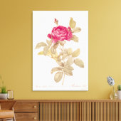 Rosa Gallica Pontiana, von "Les Rose Leinwanddruck (Insitu (Wohnzimmer))