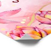 Rosa Ganesha lotus Indischer Hochzeitsempfang Poster (Ecke)