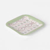 Rosa Gans Baby Shower Eckplatte Pappteller (Gewinkelt)