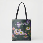 Rosa Gänse und Stiefmütterchen im Grünen Tasche (Vorderseite)