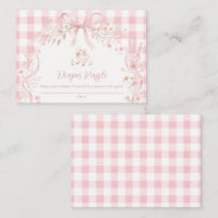 Rosa Gänse-Windel-Raffle1 Gingham Baby-Party