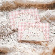 Rosa Gänse-Windel-Raffle-Gingham-Baby-Party
