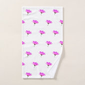 Rosa Gänseblümchen Badhandtuch Set (Handtuch)