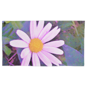 Rosa Gänseblümchen-Blume Kissenbezug