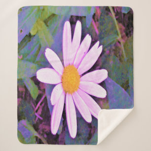 Rosa Gänseblümchen-Blume Sherpadecke
