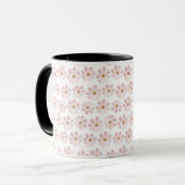 Rosa Gänseblümchen-Blumenmuster-Tasse Tasse (Vorderseite Links)