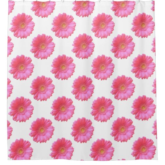 Rosa Gänseblümchen Duschvorhang (Vorderseite)