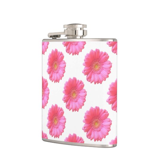 Rosa Gänseblümchen Flachmann (Links)