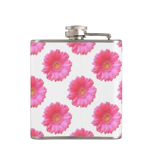 Rosa Gänseblümchen Flachmann (Rückseite)