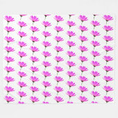 Rosa Gänseblümchen Fleecedecke (Vorderseite (Horizontal))