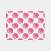 Rosa Gänseblümchen Fleecedecke (Vorderseite (Horizontal))