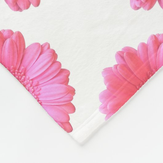 Rosa Gänseblümchen Fleecedecke (Ecke)