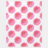 Rosa Gänseblümchen Fleecedecke (Vorderseite)