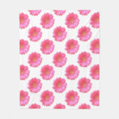 Rosa Gänseblümchen Fleecedecke (Vorderseite)