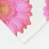 Rosa Gänseblümchen Fleecedecke (Ecke)