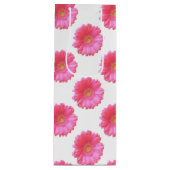 Rosa Gänseblümchen Geschenktüte Für Weinflaschen (Vorderseite)