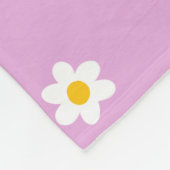 Rosa Gänseblümchen-Kette 60 x 80 Fleecedecke (Ecke)