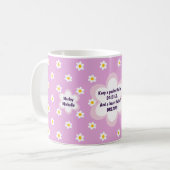 Rosa Gänseblümchen-Kette Klassischer Kaffeebecher Kaffeetasse (Vorderseite Links)