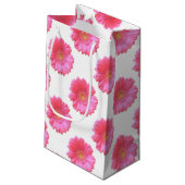 Rosa Gänseblümchen Kleine Geschenktüte (Rückseite Schrägansicht)