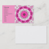 rosa Gänseblümchen-Mandala keine 4 Visitenkarte (Vorne/Hinten)