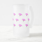 Rosa Gänseblümchen Mattglas Bierglas (VorderseiteRechts)