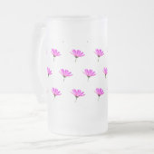 Rosa Gänseblümchen Mattglas Bierglas (Vorderseite Links)