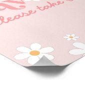 Rosa Gänseblümchen Mitbringsel Poster (Ecke)