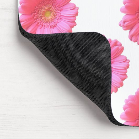 Rosa Gänseblümchen Mousepad (Ecke)