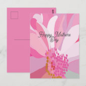 Rosa Gänseblümchen Muttertag Postkarte (Vorne/Hinten)