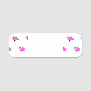 Rosa Gänseblümchen Namensschild