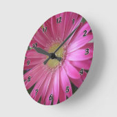 Rosa Gänseblümchen-Prinzessin Runde Wanduhr (Winkel)