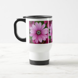 Rosa Gänseblümchen-Reise-Tasse Reisebecher